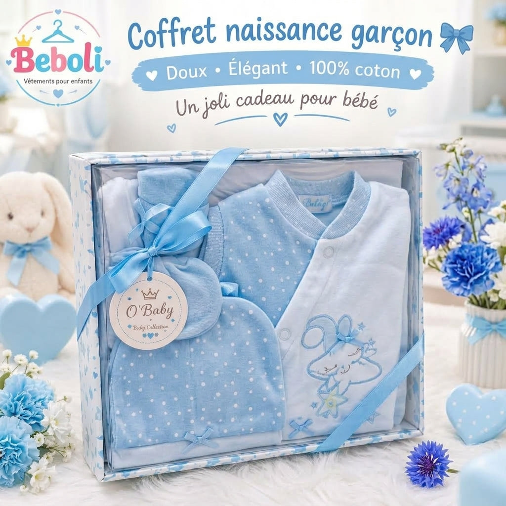 Coffret de naissance - Ensemble bébé (3 pièces)